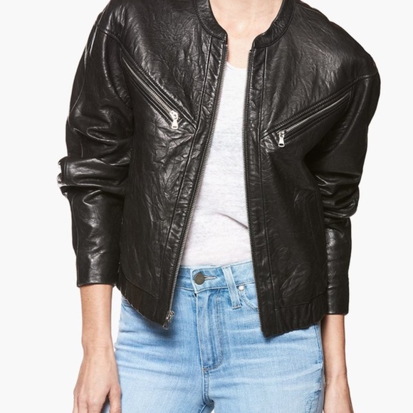 PAIGE Jackets & Blazers - NWT PAIGE Gianna Black Leather Jacket sz S